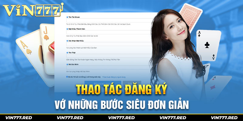 Thao tác đăng ký với những bước siêu đơn giản