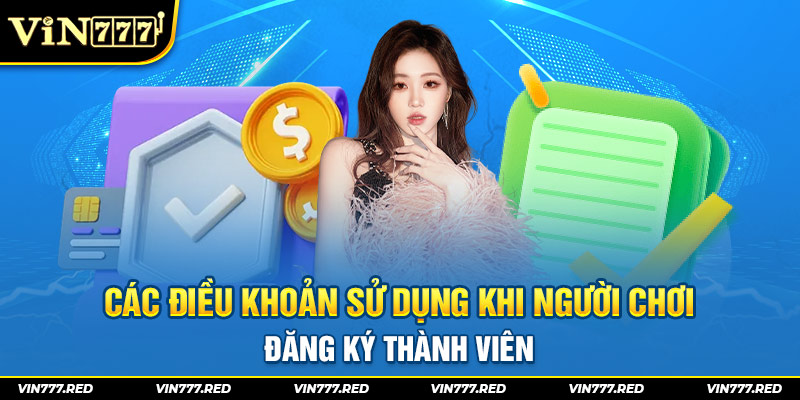 Các điều khoản sử dụng khi người chơi đăng ký thành viên